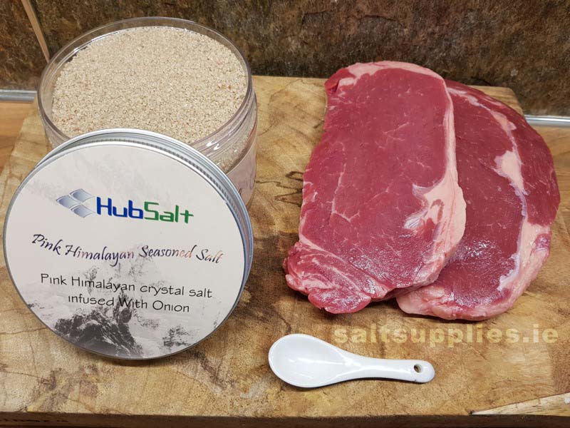 Salt Supplies Ireland; Pink Himalayan salt infused with onion