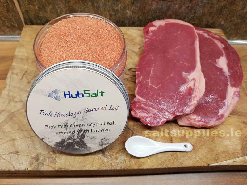 Salt Supplies Ireland; Pink Himalayan salt infused with paprika